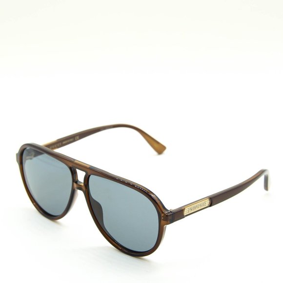 NEW GUCCI GG0935S 007 BROWN BLUE PILOT AUTHENTIC MEN SUNGLASSES 60-12-145 - Picture 9 of 11